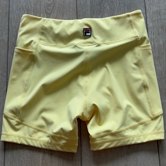 FILA x Hailey Bieber Sports Shorts Yellow XS (new) - Picture 5 of 6